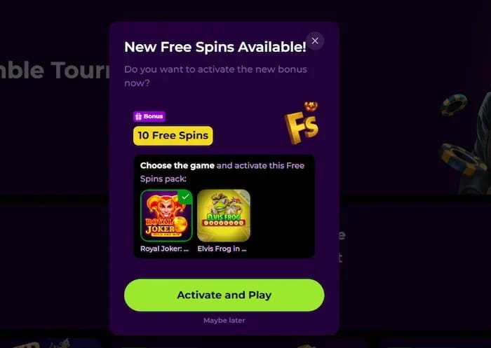SpinMama Casino: 10 Freispiele ohne Einzahlung